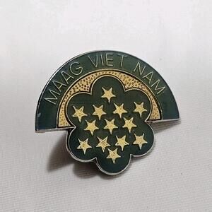 Vintage Vietnam Era MAAG Enamel Military Assistance Advisory Group Hat Lapel Pin